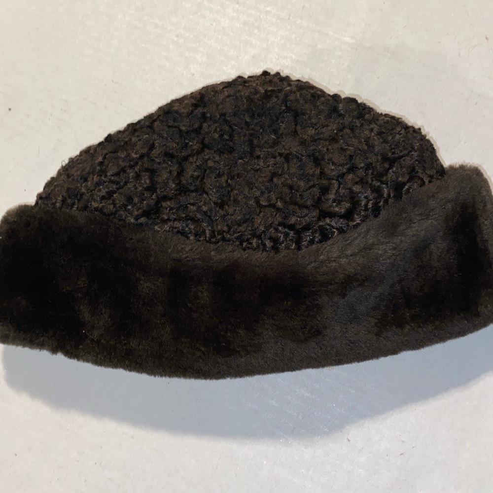 Vintage Furry faux fur military Styled Hat - Picture 3 of 6